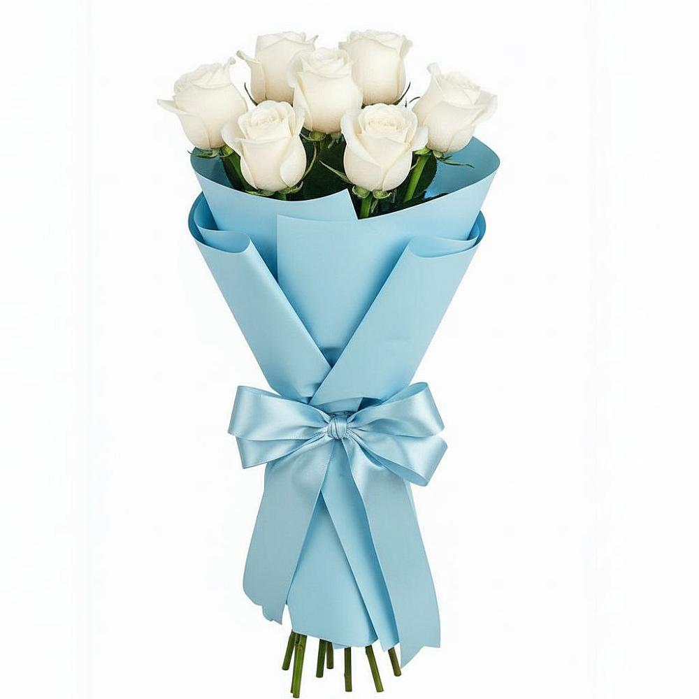 Букет 7 белых роз Проуд в Гдове