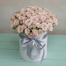 Цветочная композиция из Розы в шляпной коробке #REPLACE_PRED# Гдове