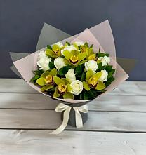 Букет цветов из:  Орхидеи и Розы #REPLACE_PRED# Гдове