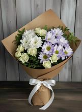 Букет цветов из:  Хризантемы и Розы в Гдове