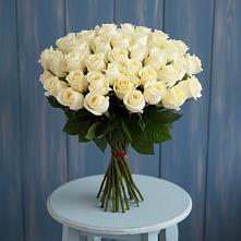 Букет 51 Белая роза Эдлесс Лав в Гдове