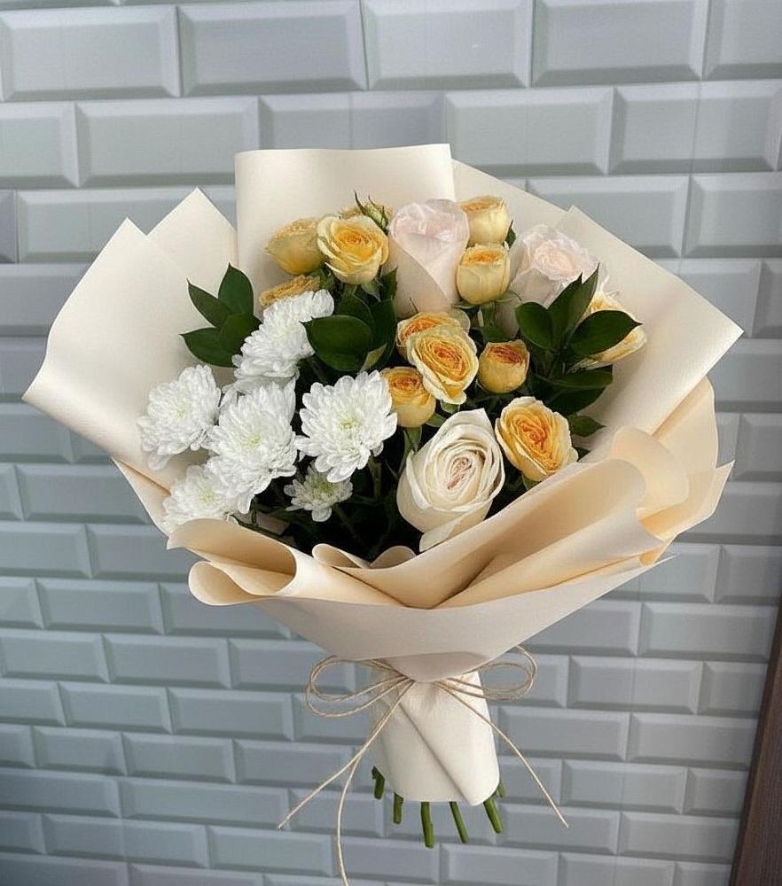 Букет цветов из: Розы и Хризантемы в Гдове