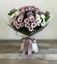 Букет цветов из:  Хризантемы и Розы в Гдове