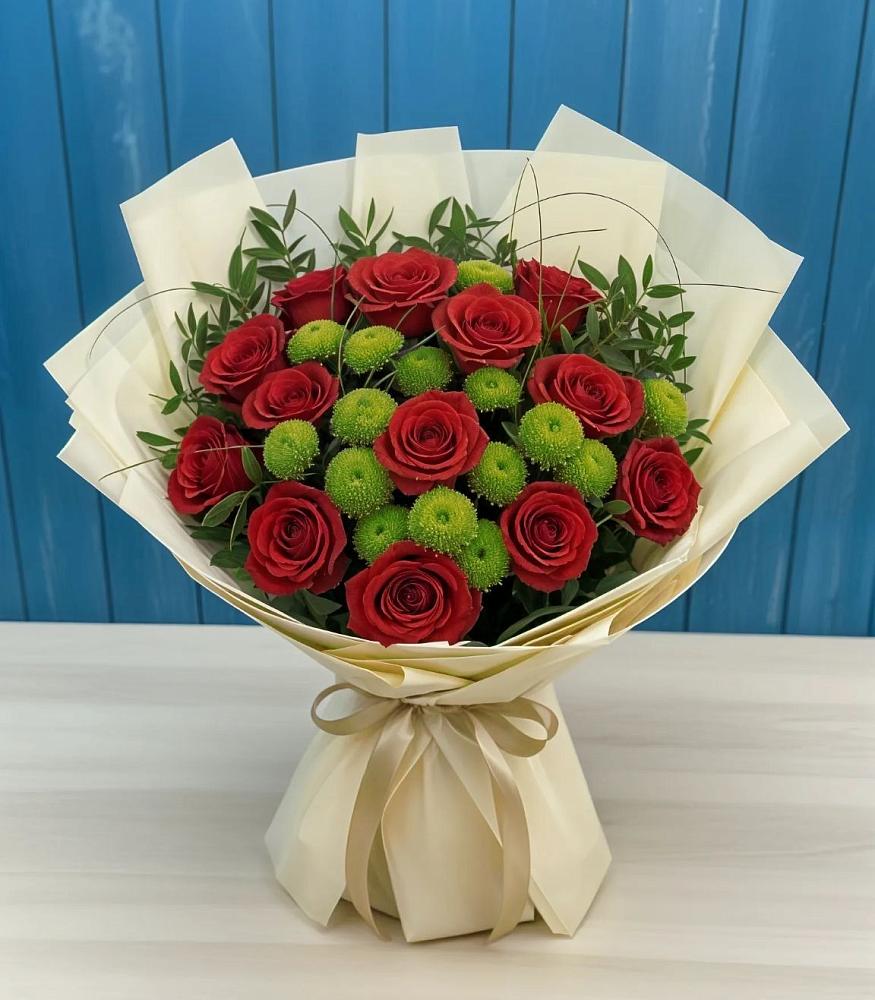 Букет цветов из: Розы и Хризантемы в Гдове