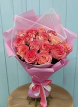 Букет 15 Розовых роз Равель в Гдове